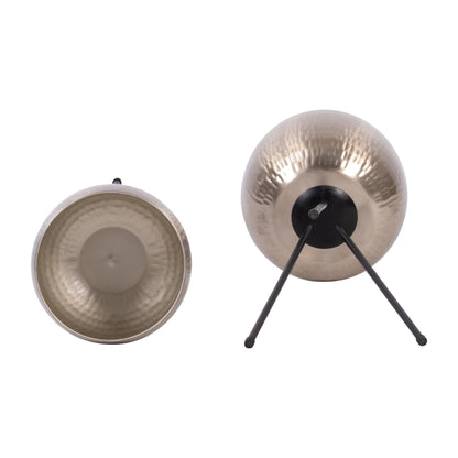 Sagebrook Home Lot de 2 jardinières en fer robustes sur pieds modernes - Transformez votre espace de vie en un oasis