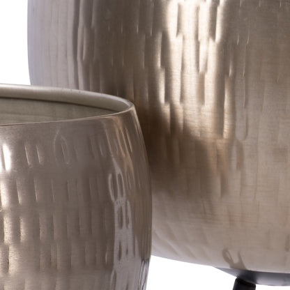 Sagebrook Home Lot de 2 jardinières en fer robustes sur pieds modernes - Transformez votre espace de vie en un oasis