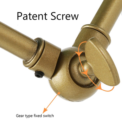 Lot de 2 appliques murales modernes à bras oscillant, réglables, à brancher ou à câbler.