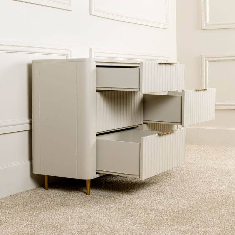 Sicily 6 Drawer Wide Chest - Off-White
