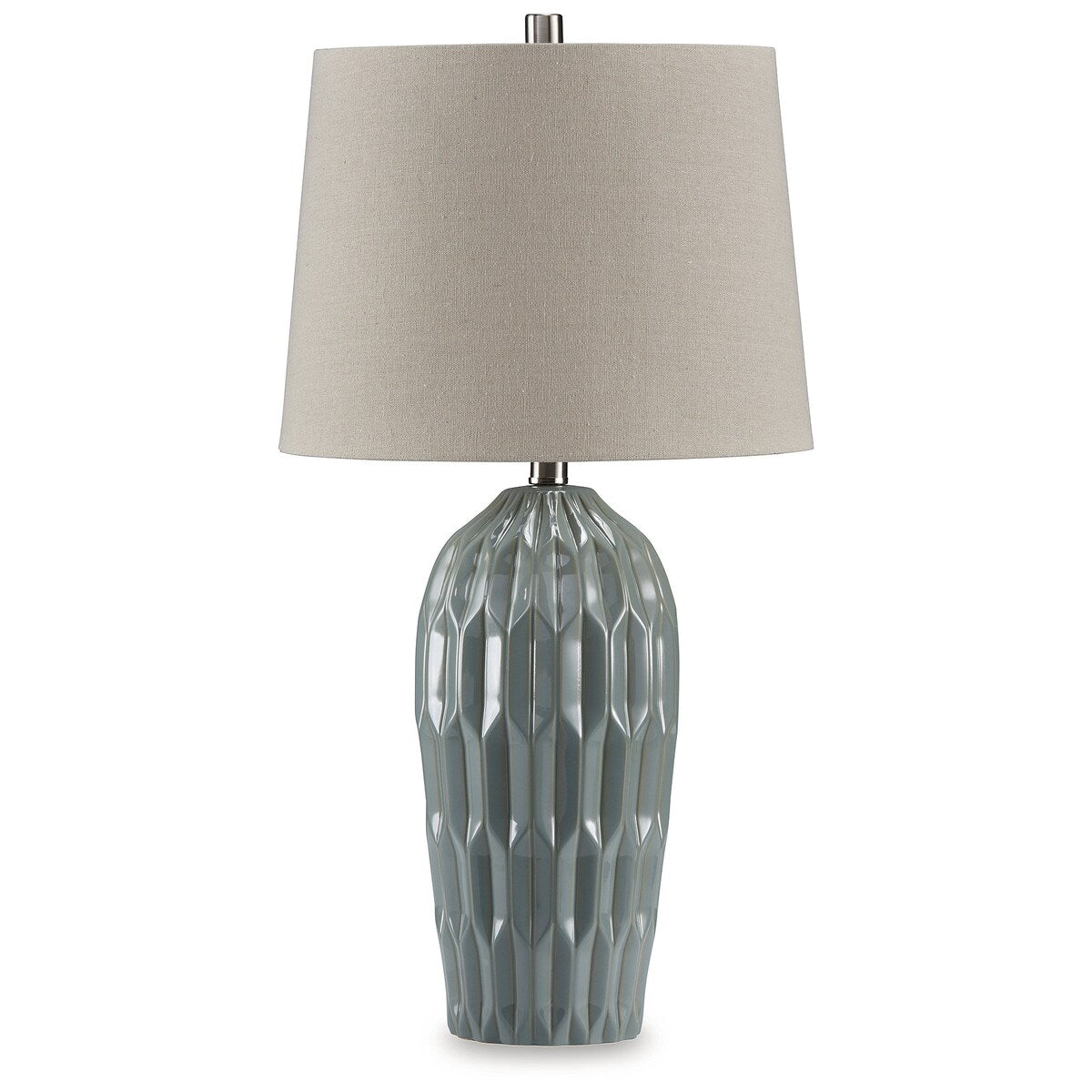 Lampe de table bleue Hadbury de Signature Design by Ashley (lot de 2) - 14 L x 14 P x 26,75 H (cm)