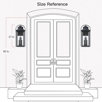 Applique murale extérieure noire Brits