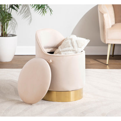 Tabouret de coiffeuse pivotant en velours Corday de Silver Orchid