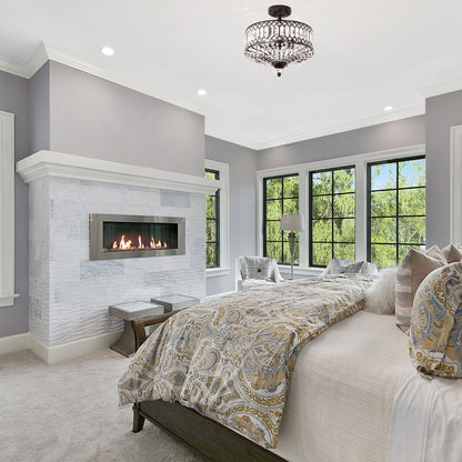 Applique semi-encastrée en verre à plusieurs niveaux Silver Orchid Furey Bronze/Or - 37,5 x 37,5 x 38,8 cm (L x l x h)