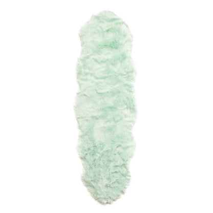 Silver Orchid Parrott Faux Fur Sheepskin Area Rug