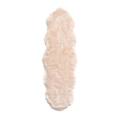 Silver Orchid Parrott Faux Fur Sheepskin Area Rug