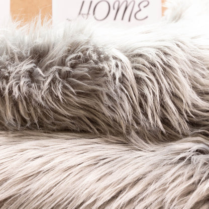 Silver Orchid Parrott Faux Fur Sheepskin Area Rug