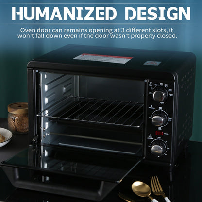 Four à griller simple avec capacité de 20 litres, four à griller compact pour comptoir, facile à contrôler avec minuterie et réglages pour griller, cuire et faire des toasts.