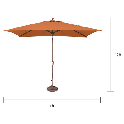 Parasol inclinable rectangulaire SimplyShade Catalina de 3 mètres (10 pieds) avec bouton-poussoir