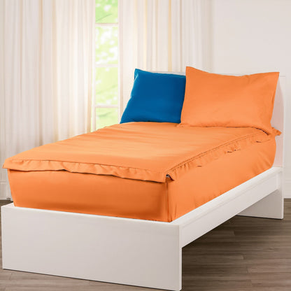 Ensemble de literie Siscovers Orange Bunkie Deluxe avec fermeture éclair