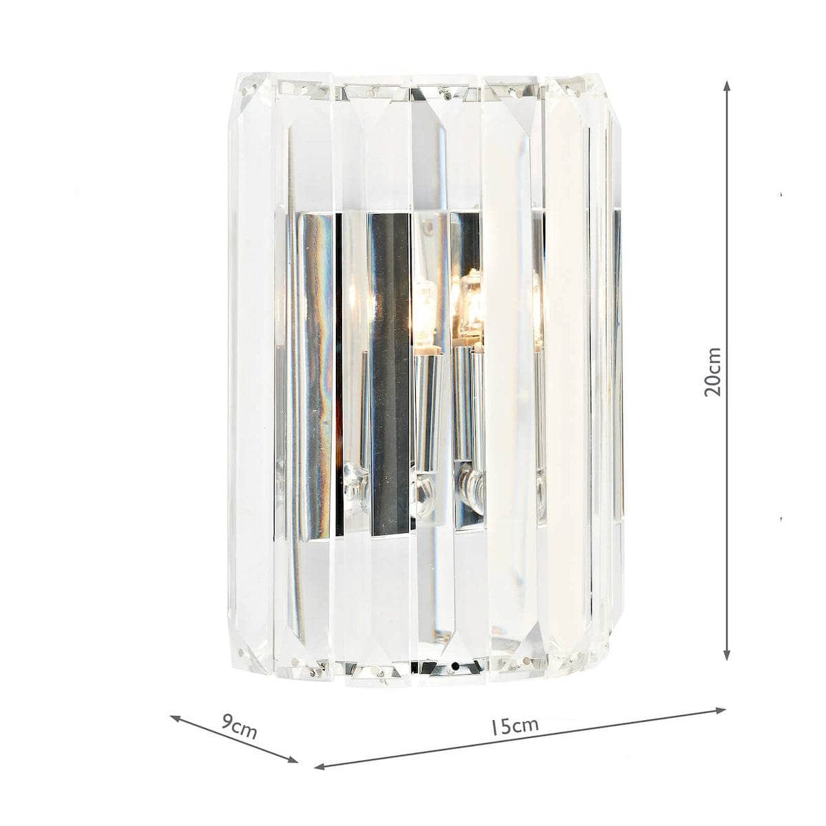 Martos Crystal Wall Light - Polished Chrome