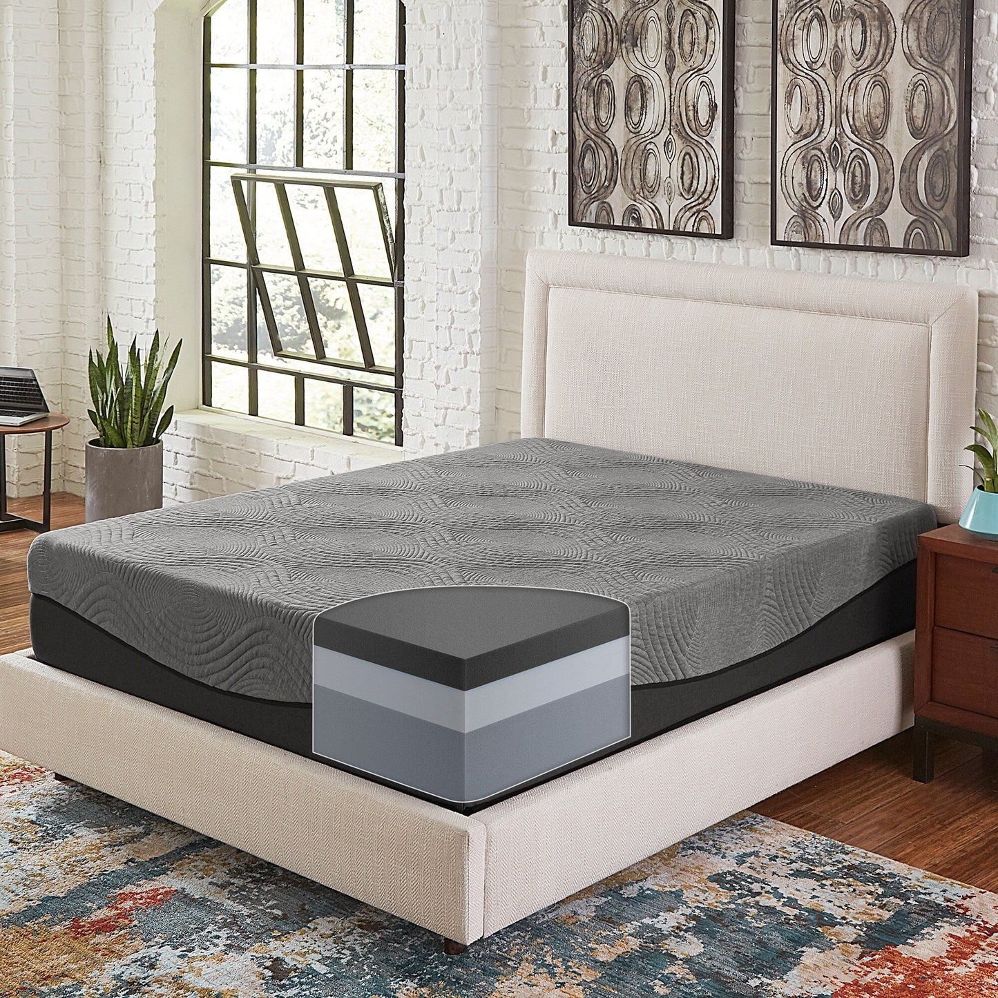 Matelas en mousse à mémoire de forme au charbon actif de 30 cm (12 pouces) Active de Slumber Solutions
