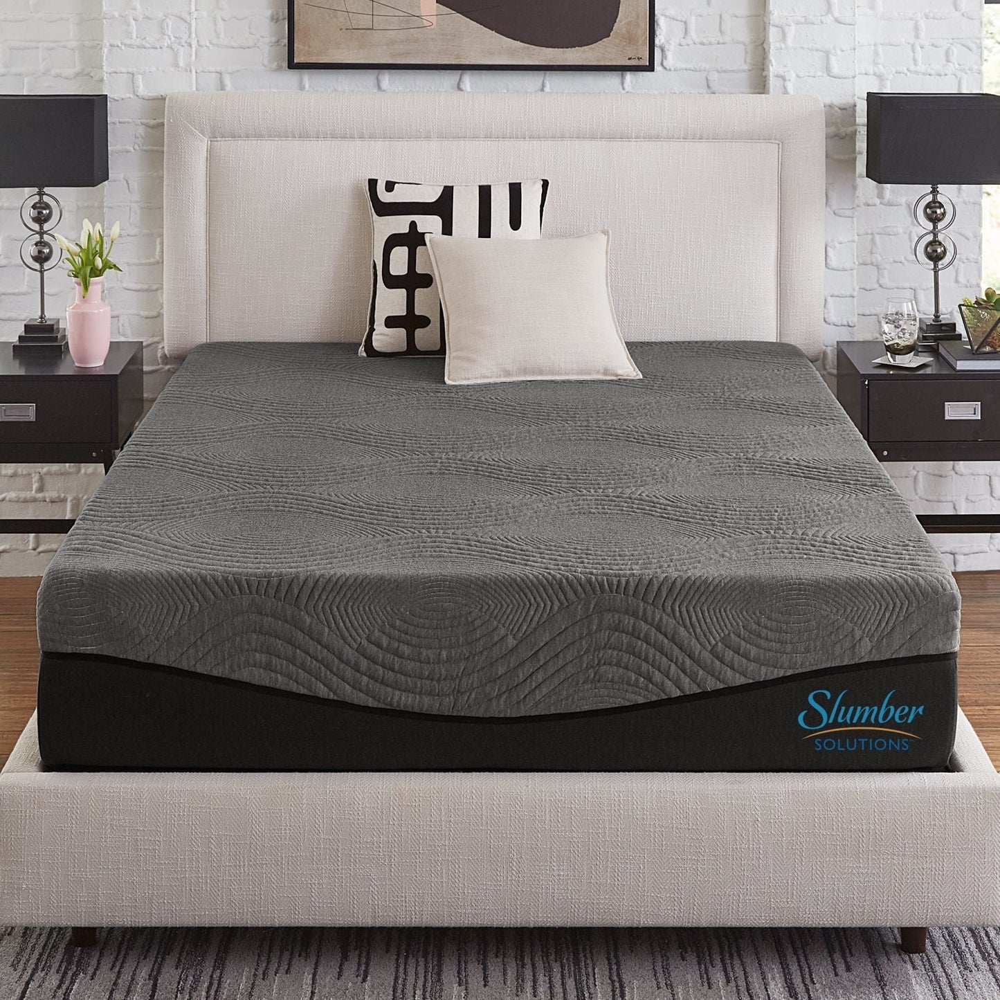Matelas en mousse à mémoire de forme au charbon actif de 35 cm (14 pouces) Active de Slumber Solutions