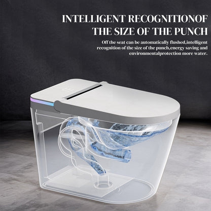 Toilettes intelligentes, toilettes-bidet monobloc pour salles de bain, toilettes modernes allongées avec eau chaude, double chasse d'eau automatique, fonctionnement par capteur de pied.