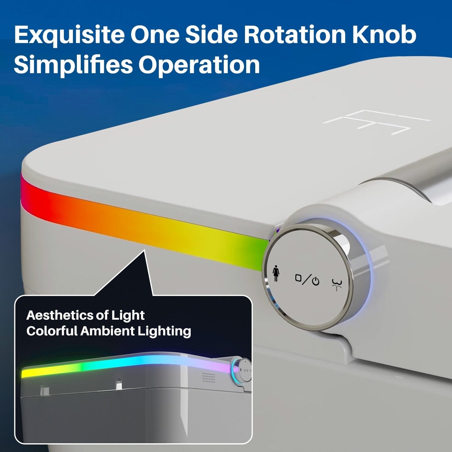 Toilettes intelligentes, toilettes-bidet monobloc pour salles de bain, toilettes modernes allongées avec eau chaude, double chasse d'eau automatique, fonctionnement par capteur de pied.