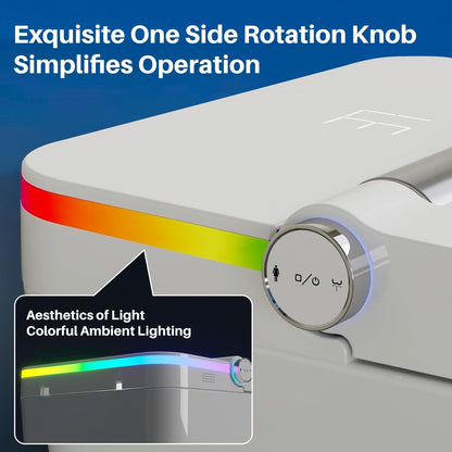 Toilettes intelligentes, toilettes-bidet monobloc pour salles de bain, toilettes modernes allongées avec eau chaude, double chasse d'eau automatique, fonctionnement par capteur de pied.