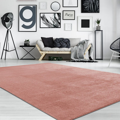 Soft Washable Area Rug with Anti-Slip Backing in solid Colors