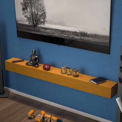 Étagère murale flottante pour manteau de cheminée en pin massif