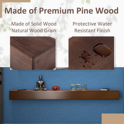 Étagère murale flottante pour manteau de cheminée en pin massif