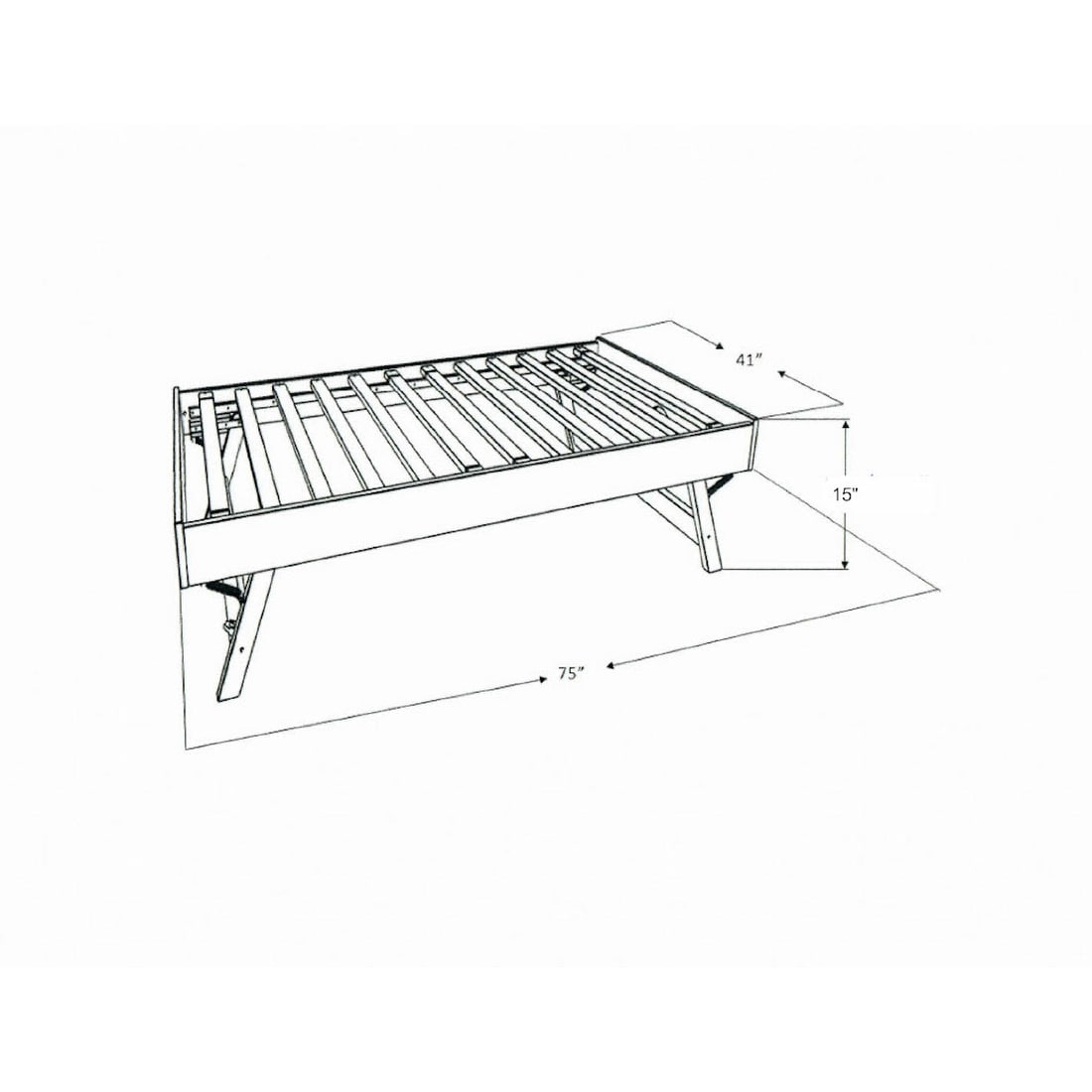 Canapé-lit Somette de style bohème avec lit escamotable supplémentaire (matelas non inclus)