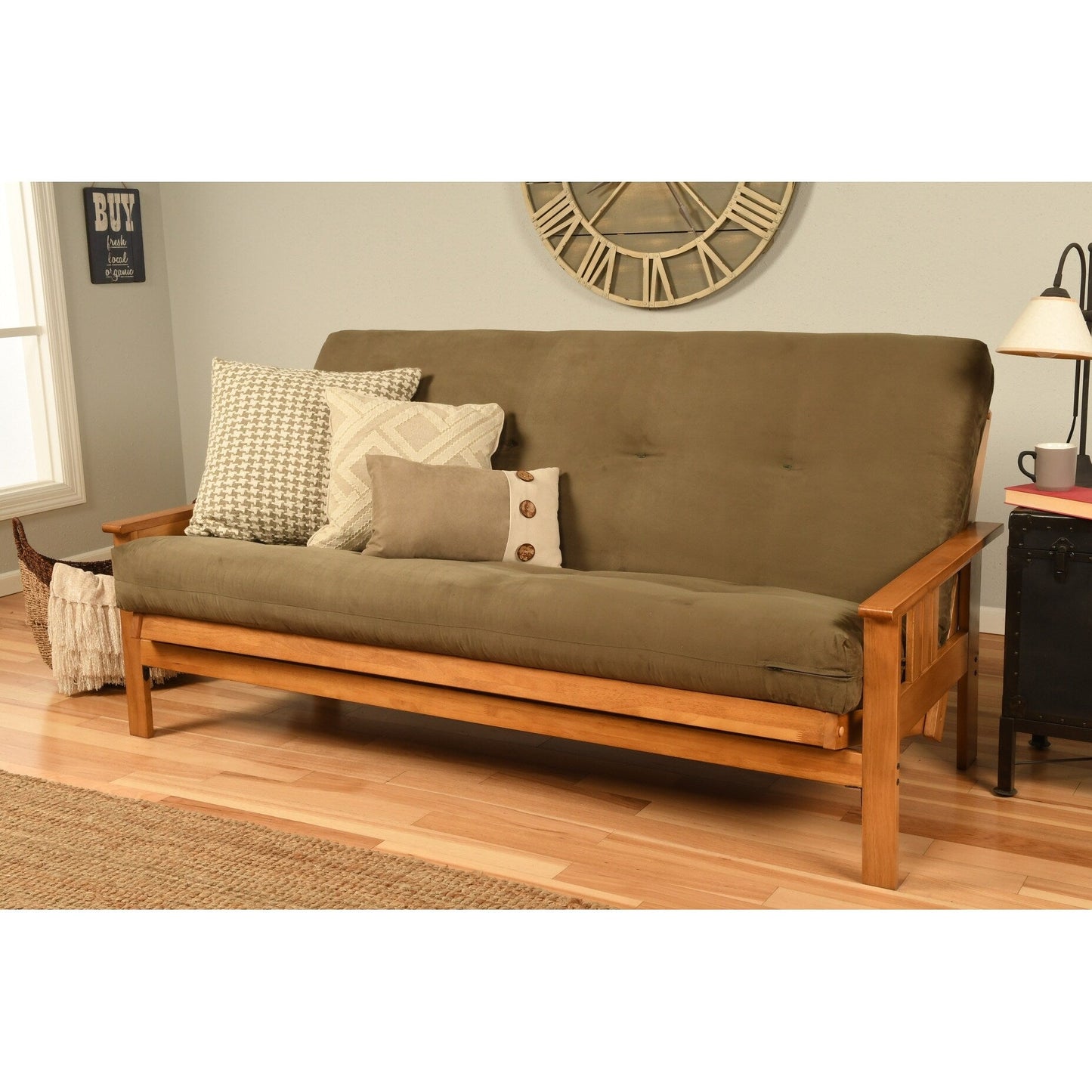 Matelas de futon de remplacement Somette à densité élevée en mousse et ressorts, taille double (cadre non inclus)