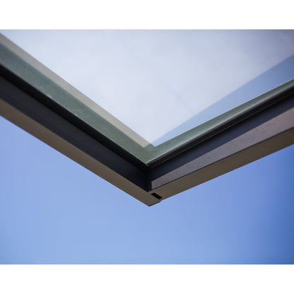 Auvent de porte et de fenêtre Sophia de 3 pieds, gris transparent