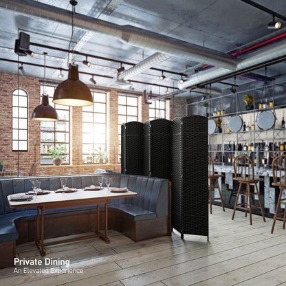 Sorbus Écran de séparation de pièce à 6 panneaux, grand écran de confidentialité, extra large, à double charnière, en maille tissée à la main, pliable - 6 pieds