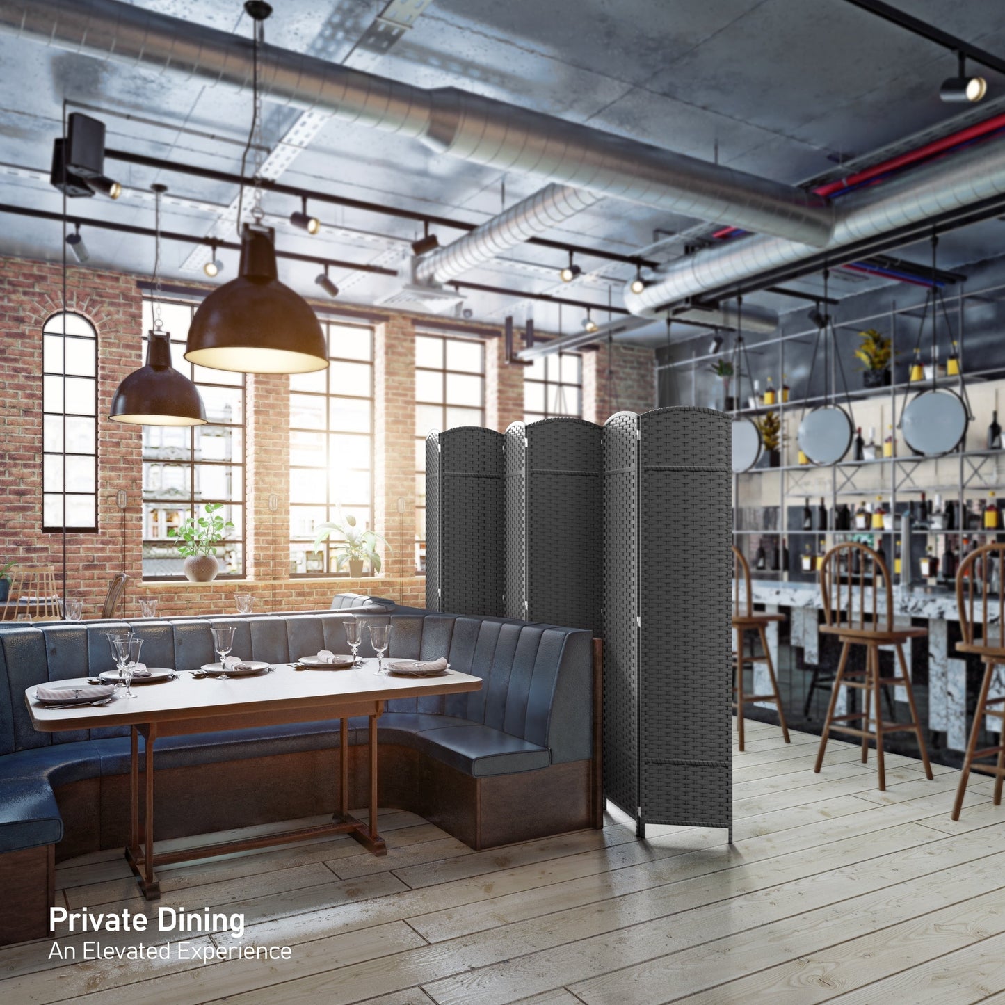 Sorbus Écran de séparation de pièce à 6 panneaux, grand écran de confidentialité, extra large, à double charnière, en maille tissée à la main, pliable - 6 pieds