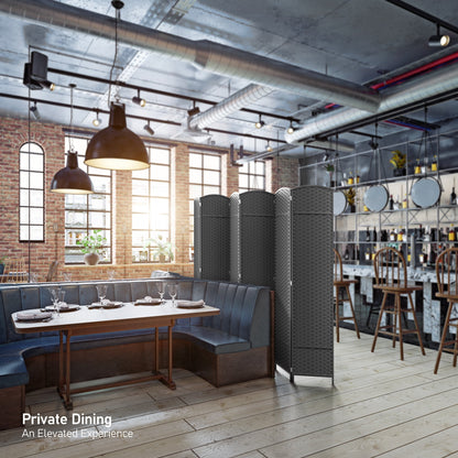 Sorbus Écran de séparation de pièce à 6 panneaux, grand écran de confidentialité, extra large, à double charnière, en maille tissée à la main, pliable - 6 pieds