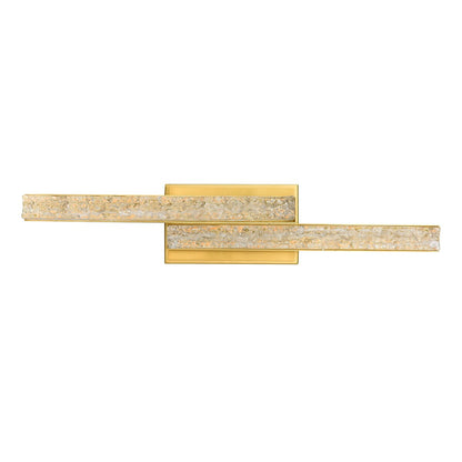 Applique murale de salle de bain en laiton à LED intégrée Stagger