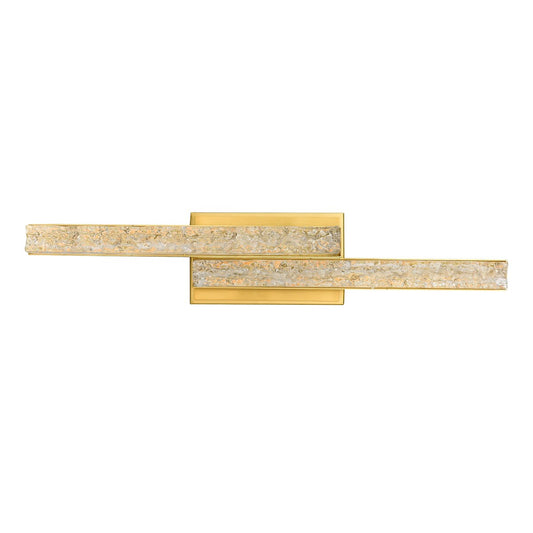 Applique murale de salle de bain en laiton à LED intégrée Stagger