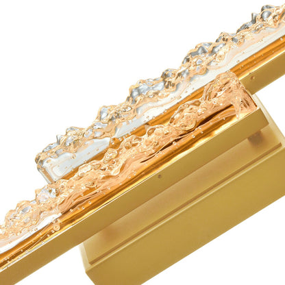 Applique murale de salle de bain en laiton à LED intégrée Stagger