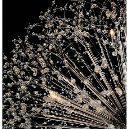 Luminaire à suspension en cristal à motif d'étoile, 47 pouces de large