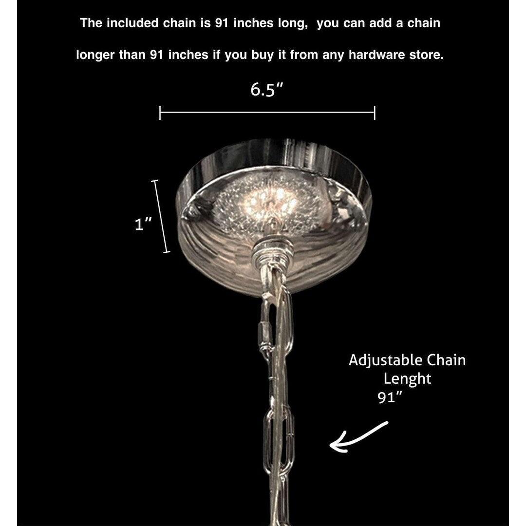 Luminaire à suspension en cristal à motif d'étoile, 47 pouces de large
