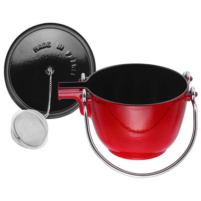 Bouilloire à thé ronde en fonte STAUB, 1 quart