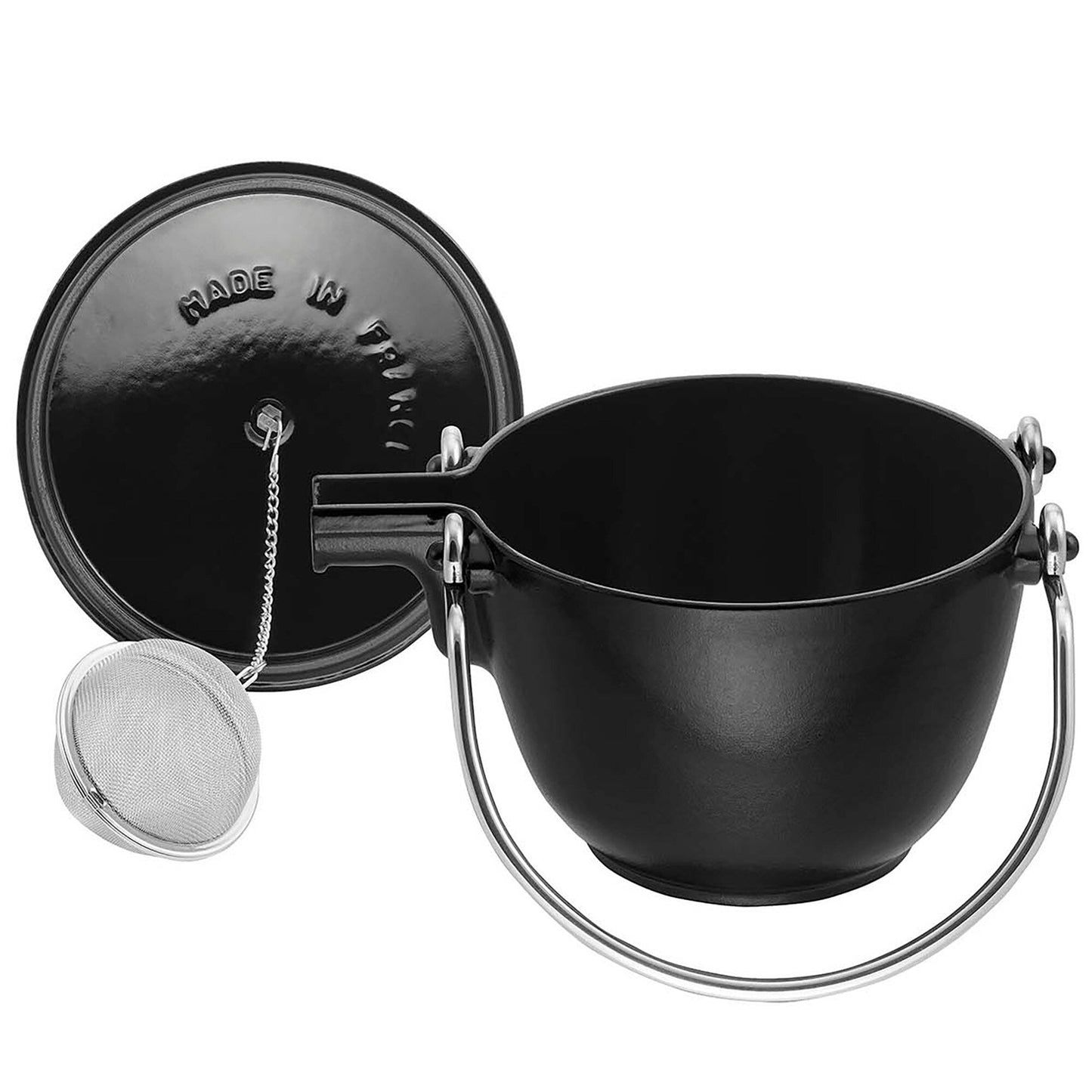 Bouilloire à thé ronde en fonte STAUB, 1 quart