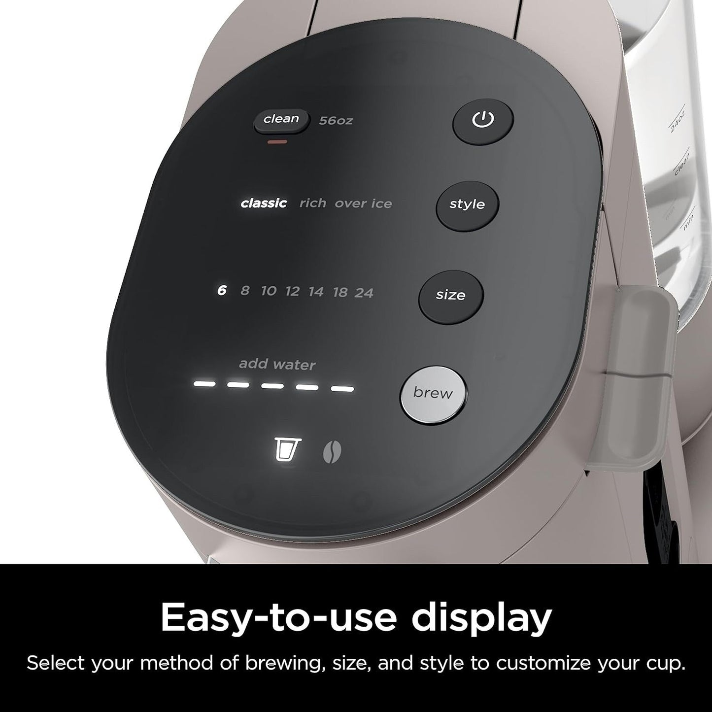 Machine à café individuelle Stone, compatible K-Cup, réservoir de 56 oz, pour café moulu, café glacé