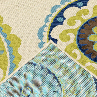 Vista Home Catalina Floral Medallions Indoor/ Outdoor Area Rug--