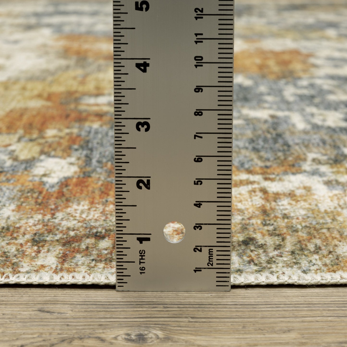 Vista Home Marissa Washable Contemporary Abstract Orange/ Blue Indoor Area Rug