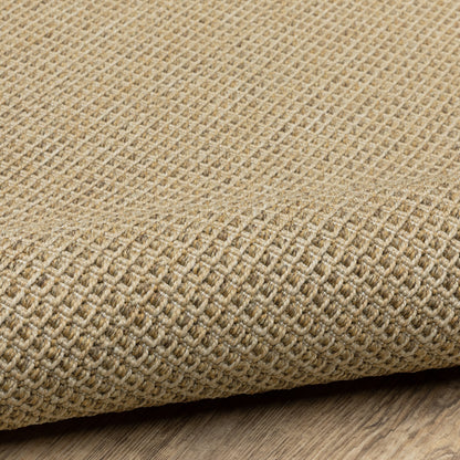 Style Haven Veranda Light Brown Solid Textured Indoor-Outdoor Area Rug