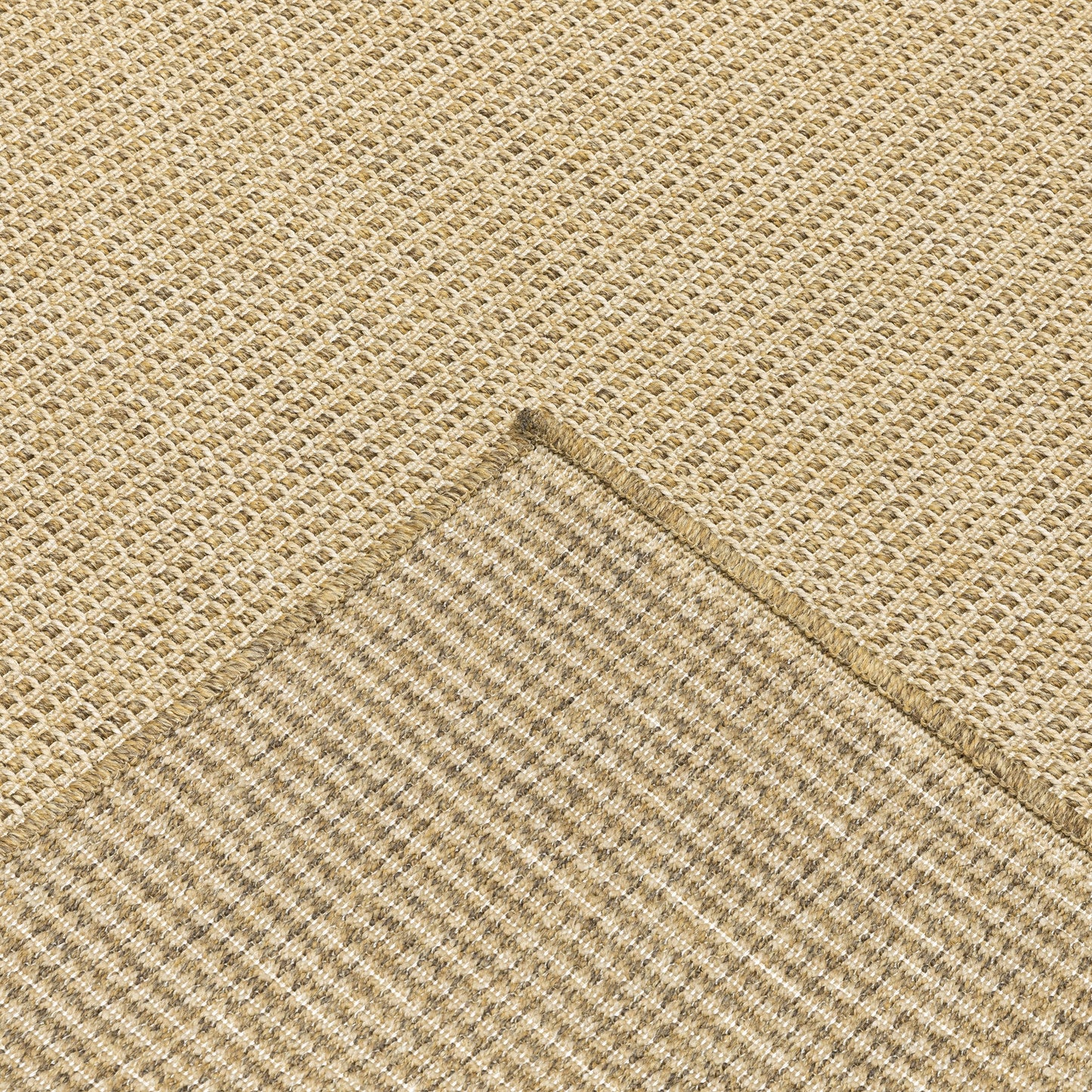 Style Haven Veranda Light Brown Solid Textured Indoor-Outdoor Area Rug