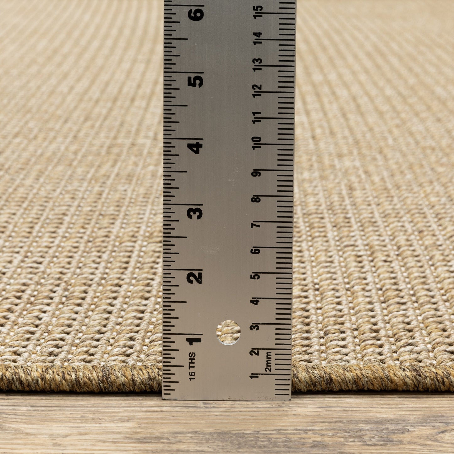 Style Haven Veranda Light Brown Solid Textured Indoor-Outdoor Area Rug