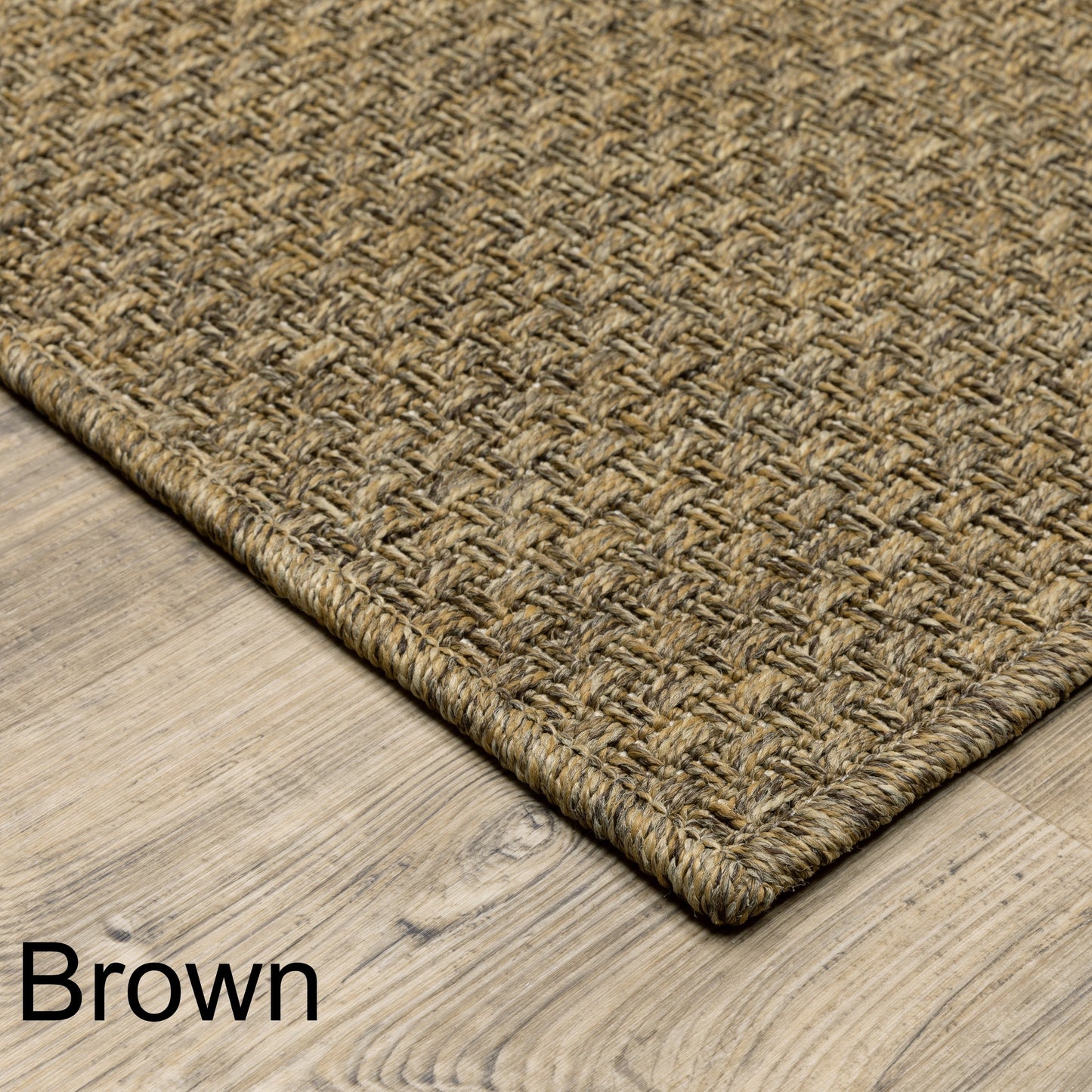 Style Haven Veranda Tonal Woven Basket Weave Indoor-Outdoor Rug
