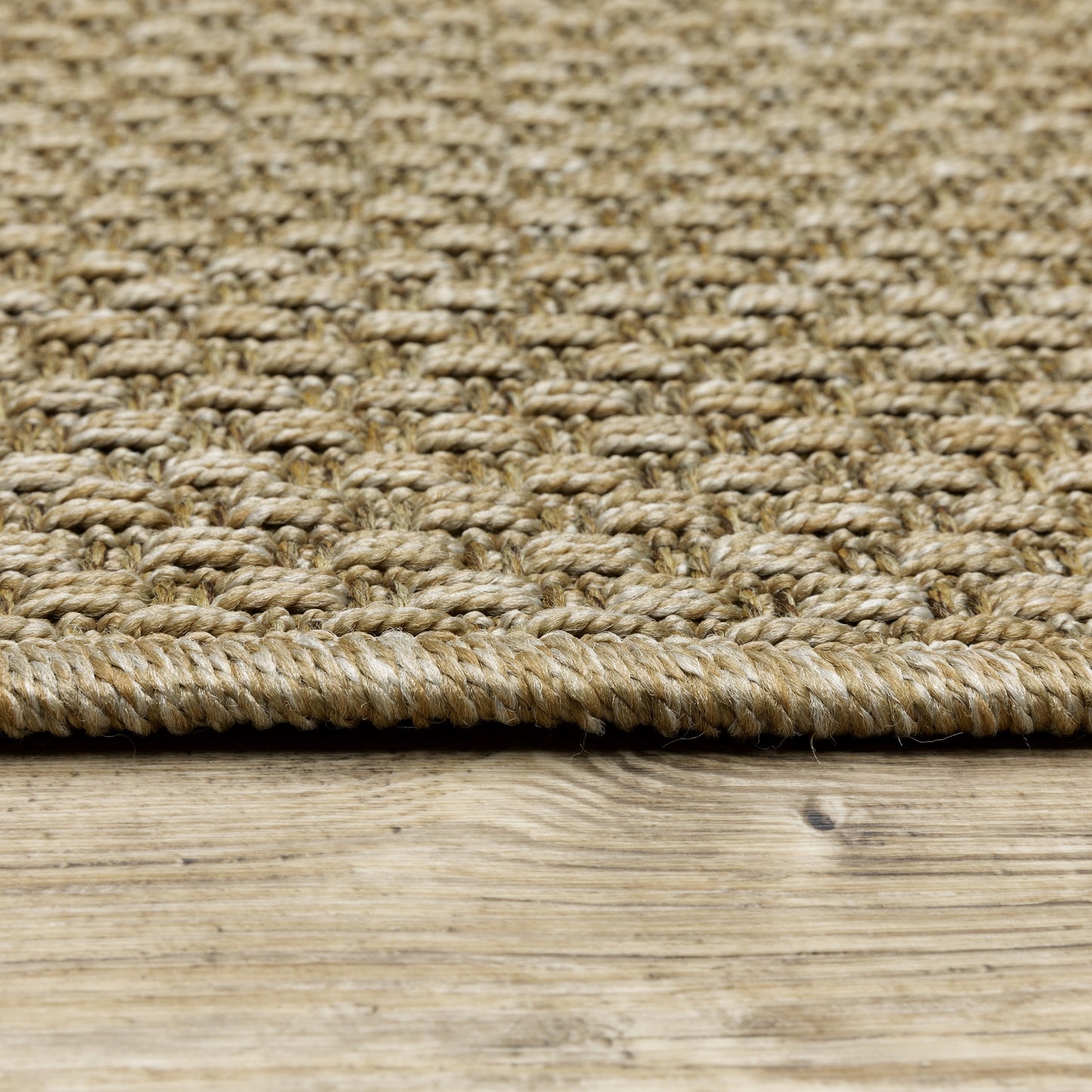 Style Haven Veranda Tonal Woven Basket Weave Indoor-Outdoor Rug