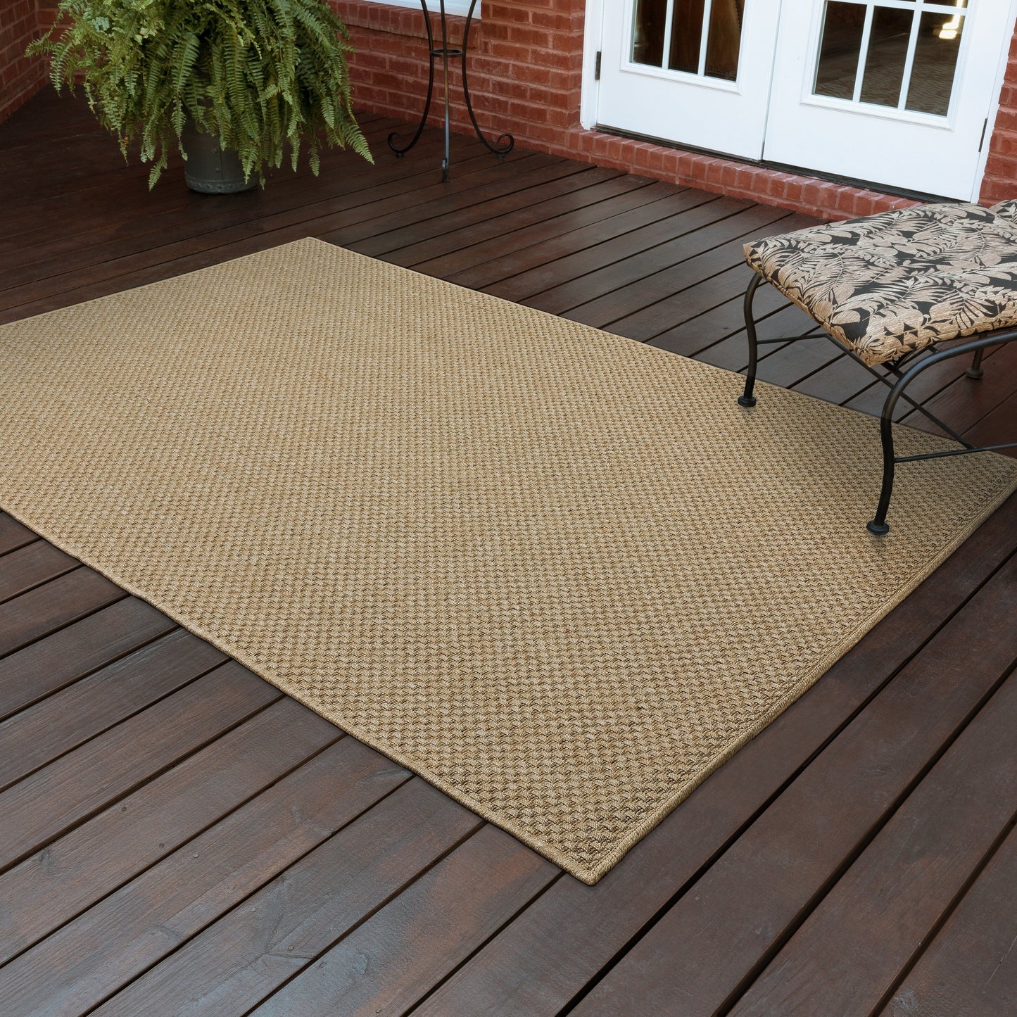 Style Haven Veranda Tonal Woven Basket Weave Indoor-Outdoor Rug