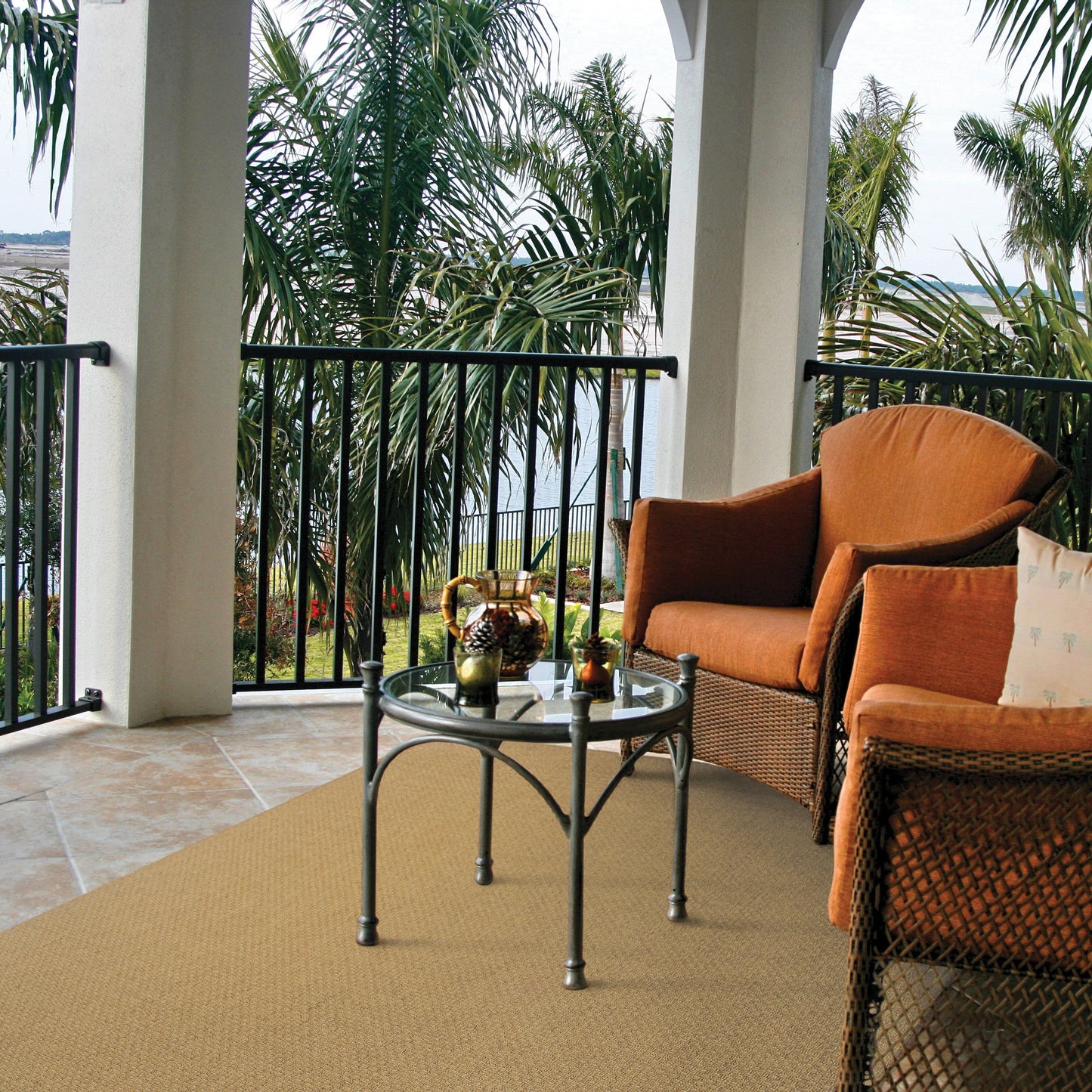 Style Haven Veranda Tonal Woven Basket Weave Indoor-Outdoor Rug