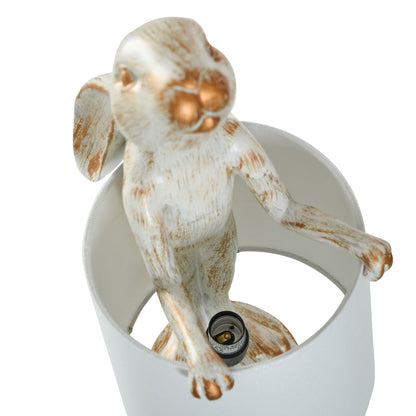 Lampe de bureau StyleCraft Malta, couleur cuivre clair, effet blanchi, forme de lapin