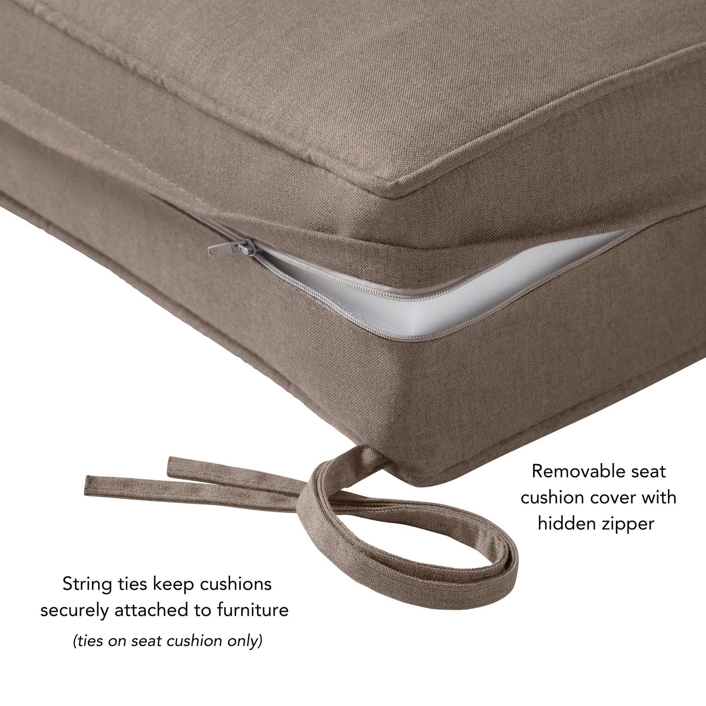 Ensemble de coussins d'extérieur Sunbrella Premium pour assise profonde, 2 pièces