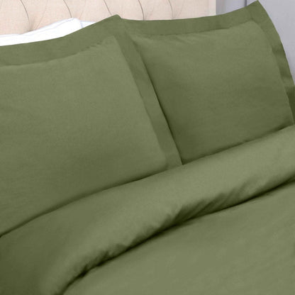 Superior 300-Thread Count Cotton Percale Duvet Cover Set