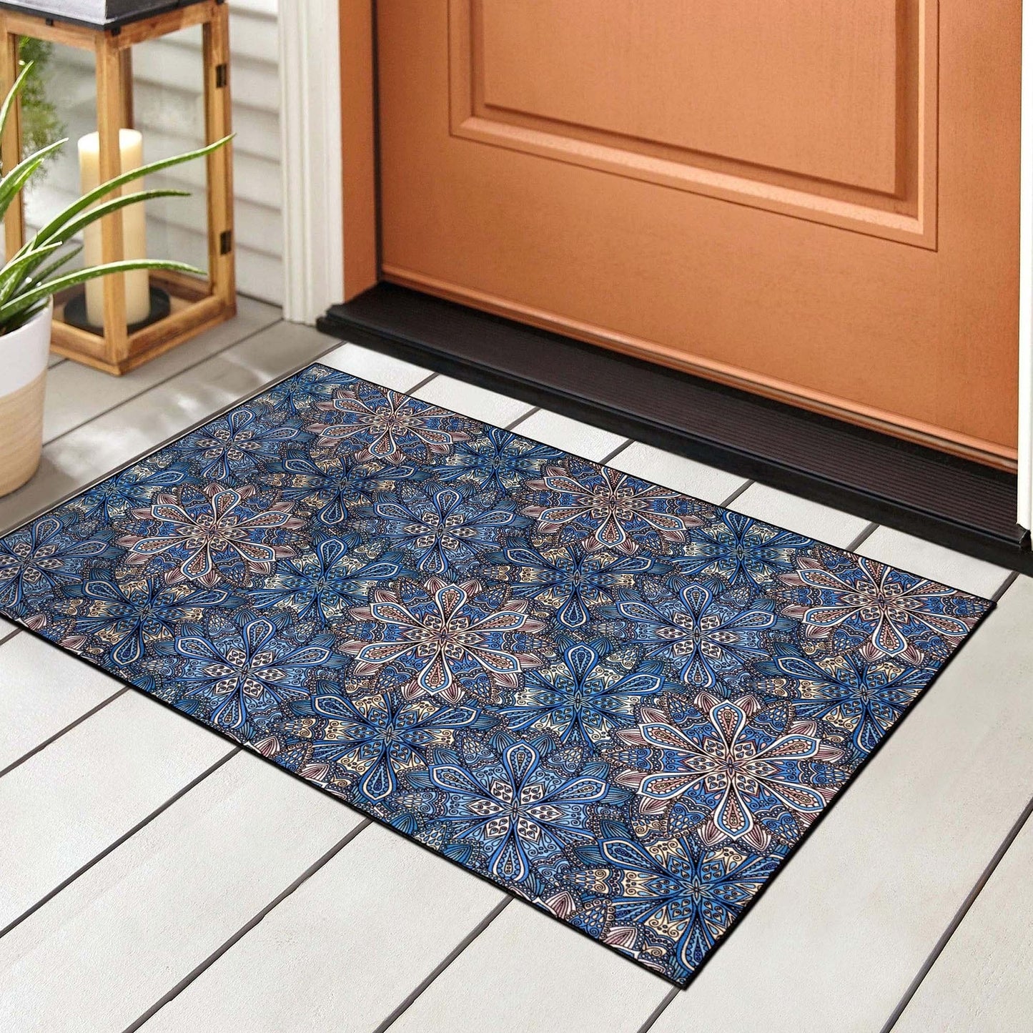 Superior Cassidy Floral Boho Non-Slip Indoor Outdoor Area Rug